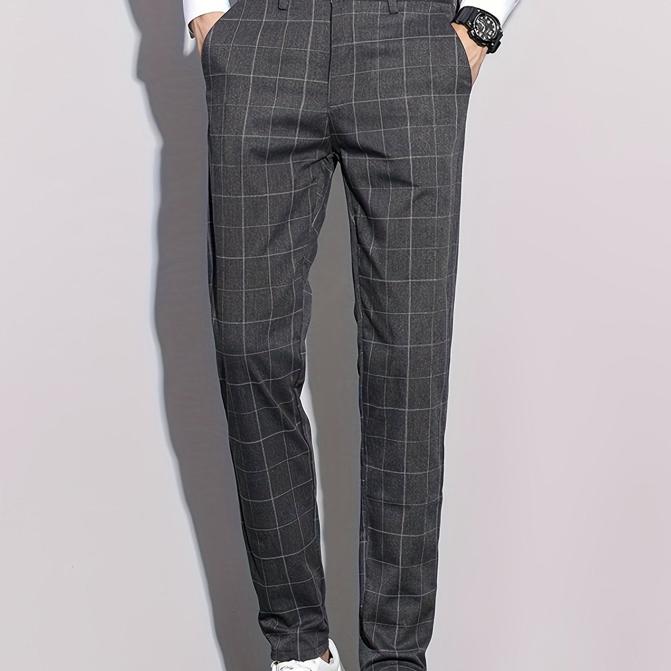 Formal Checkered Slim Fit Pants