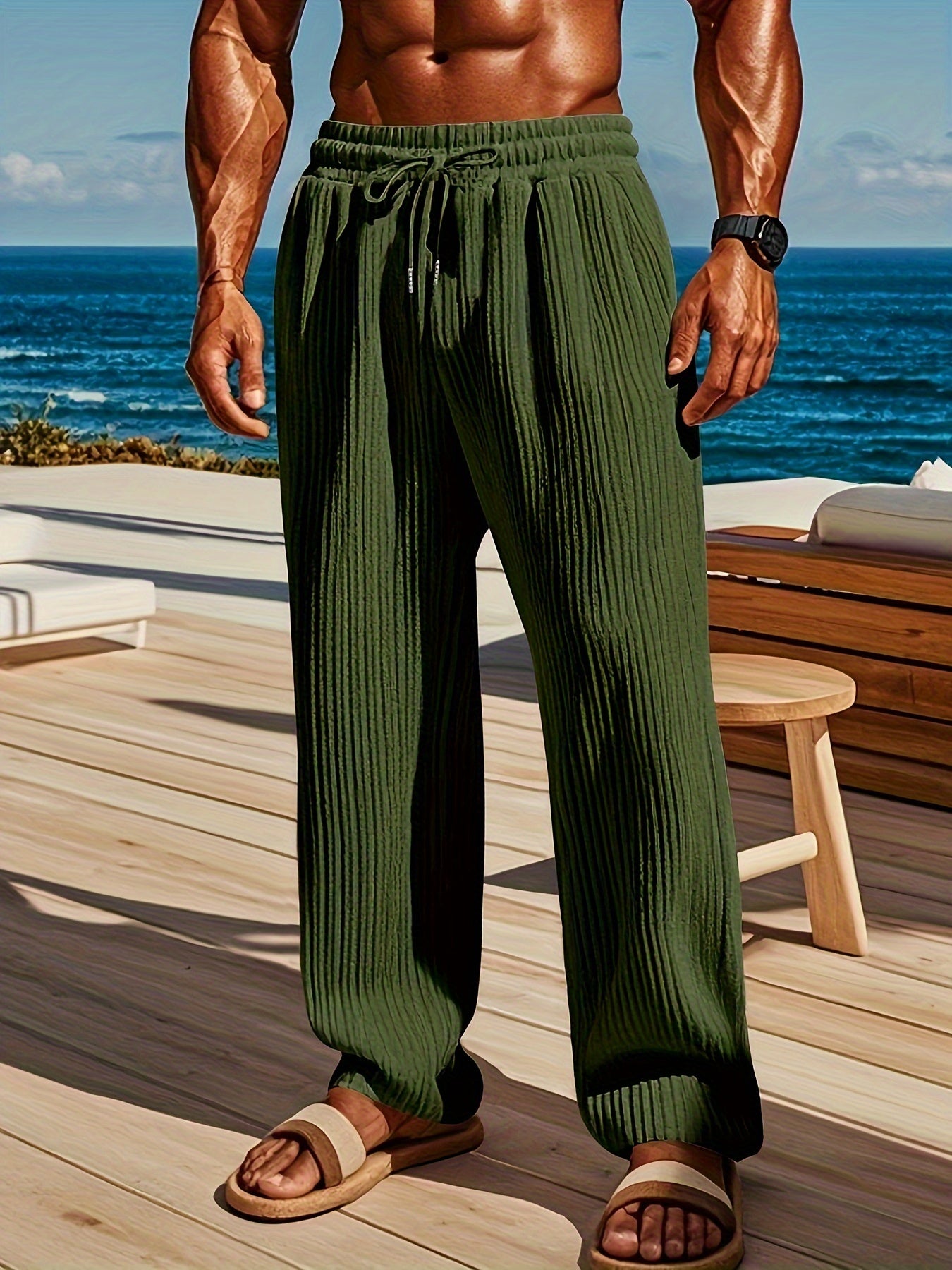 Casual Ribbed Pants