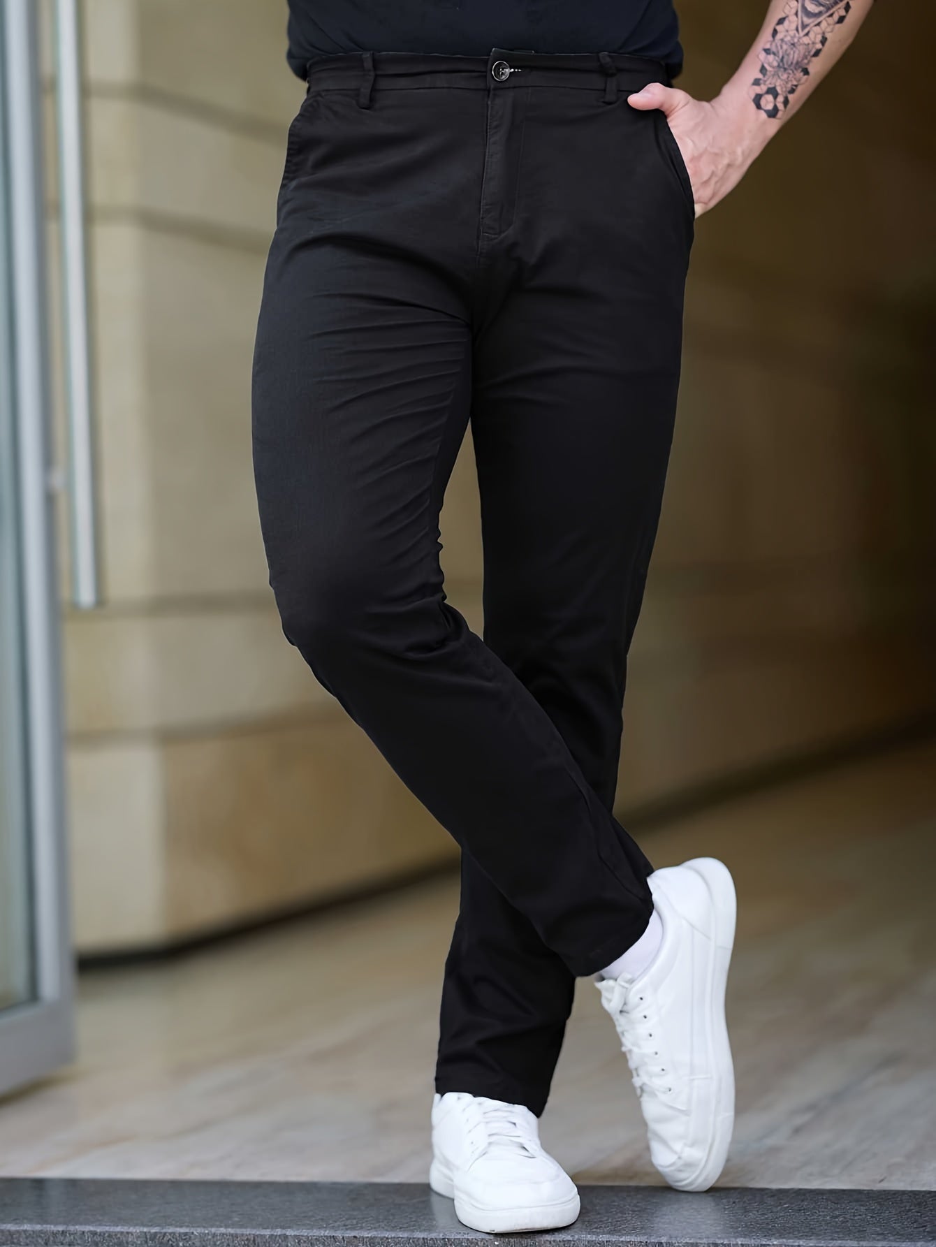 Slim-fit Cotton Pants