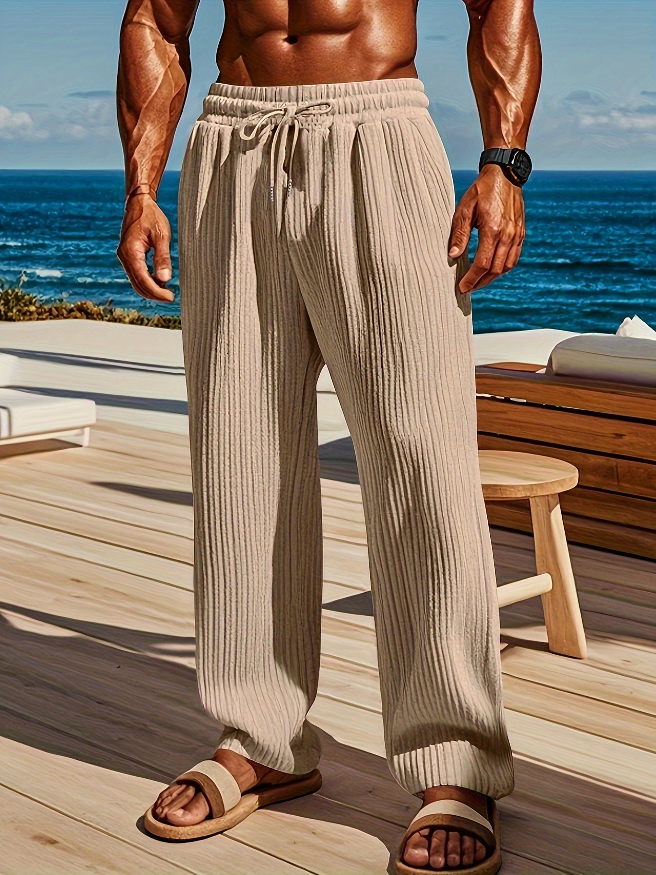 Casual Ribbed Pants