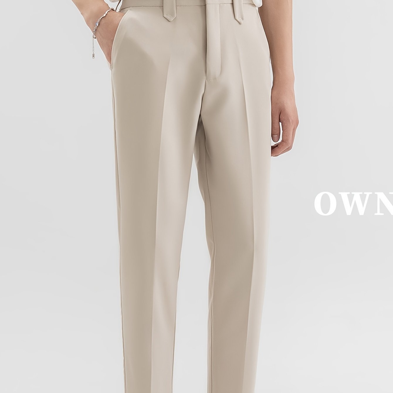 Chic Dress Pants, Men's Formal Solid Color Dress Pants For Spring Summer Business, Old Money Style