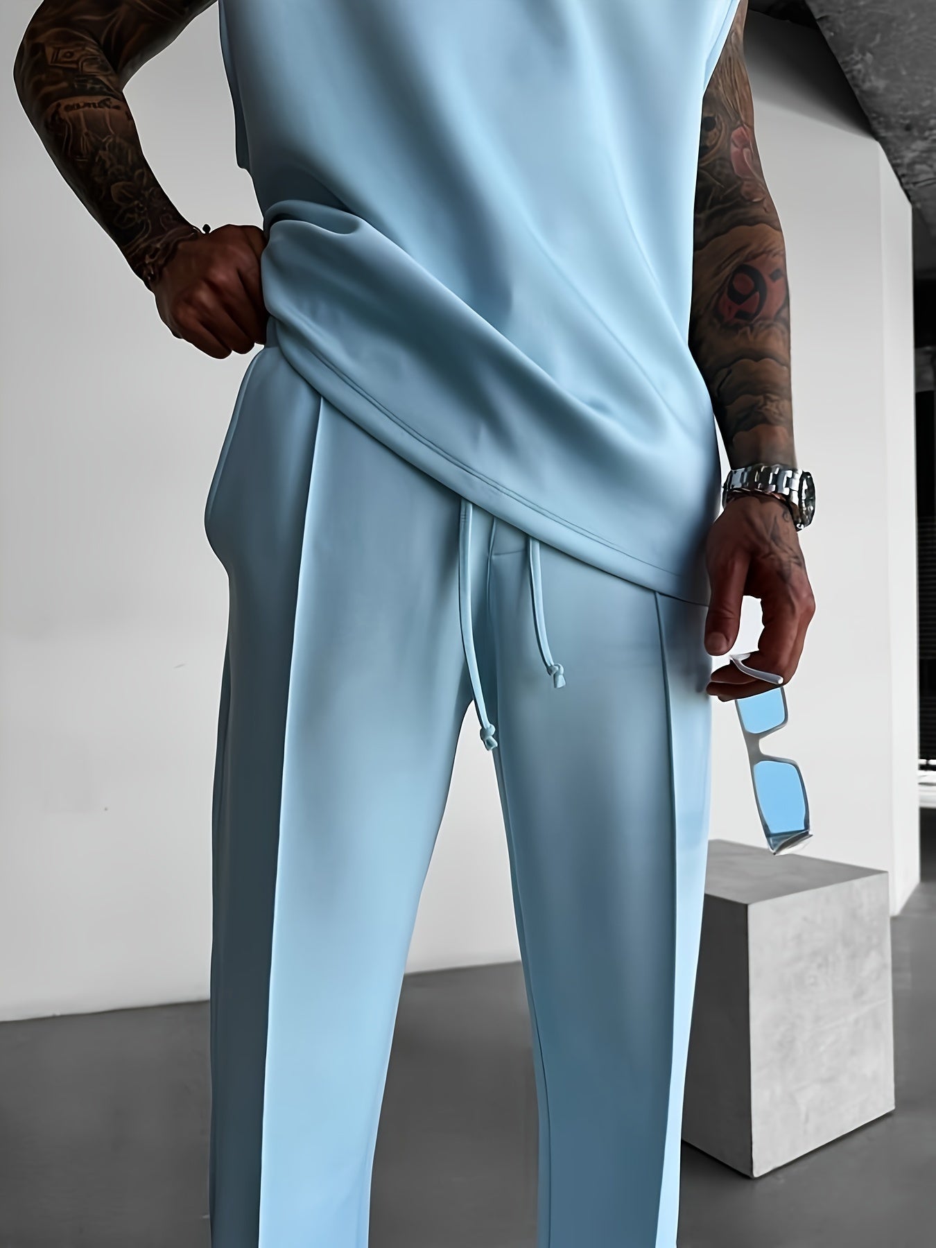 Slim-Fit Stretch Joggers Set