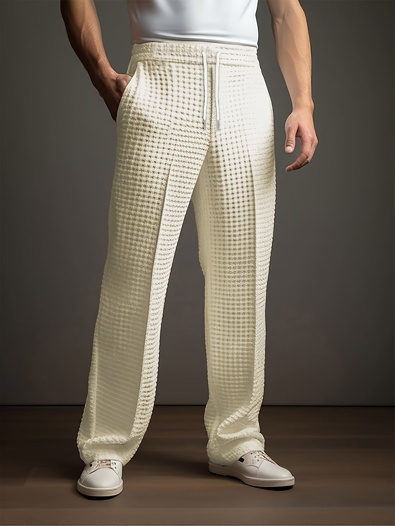 Textured Casual Pants